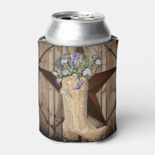 Rustikales Stallholz Wildblume Cowboy Western Star Dosenkühler