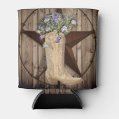 rustikales Stallholz Wildblume Cowboy Western Star Dosenkühler (Vorderseite)