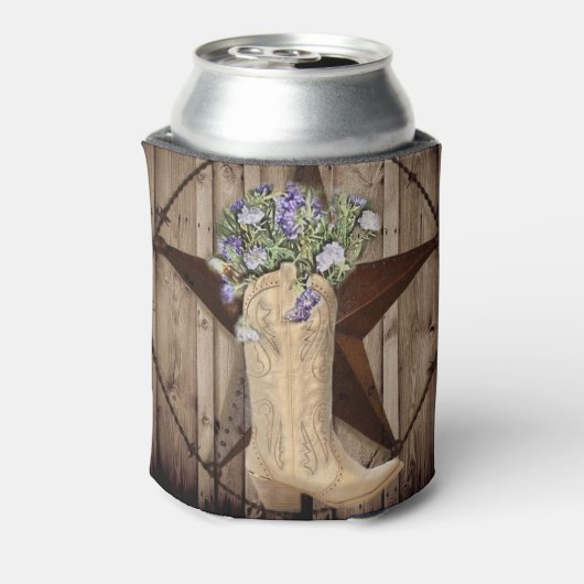 rustikales Stallholz Wildblume Cowboy Western Star Dosenkühler (Kanne Rückseite)