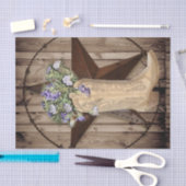 rustikales Stallholz Wildblume Cowboy Western Star Seidenpapier (Handwerk)