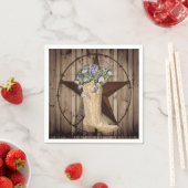 rustikales Stallholz Wildblume Cowboy Western Star Serviette (Beispiel)