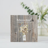 Rustikales Stallholz Wildblume Hochzeit Einladung (Stehend Vorderseite)