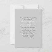 Rustikales Stallholz Wildblume Hochzeit Einladung (Rückseite)