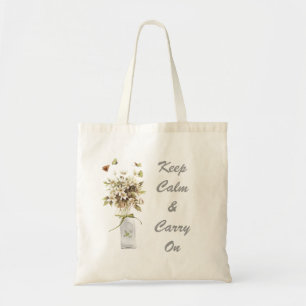 Rustikales Stallholz Wildblume Hochzeit Tragetasche