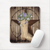 rustikales Stallholz Wildblume Western Cowboy Mousepad (Mit Mouse)