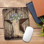 rustikales Stallholz Wildblume Western Cowboy Mousepad