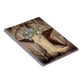 rustikales Stallholz Wildblume Western Cowboy Notizblock (Rechte Seite)