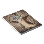 rustikales Stallholz Wildblume Western Cowboy Notizblock (angewinkelt)