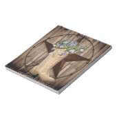 rustikales Stallholz Wildblume Western Cowboy Notizblock (Rotiert)