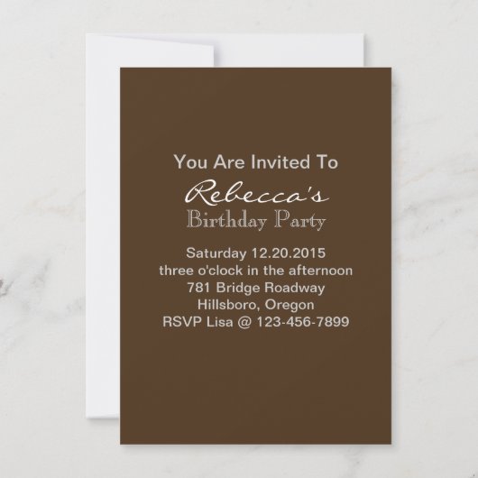 rustikales Stallholz Wildblume Western Landcowboy Einladung (Rückseite)