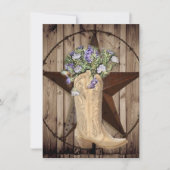 rustikales Stallholz Wildblume Western Landcowboy Einladung (Vorderseite)