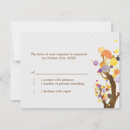 Rustikales Stallholzbaum Ranch Wedding RSVP (Rückseite)