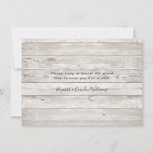 Rustikales Stallputz, wie wir uns bewegt haben Ankündigung (Rückseite)