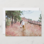 Rustikales Stallsonnengebirge Foto Hochzeit Einladung (Rückseite)