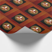 Rustikales Star Wrapping Paper Geschenkpapier (Ecke)