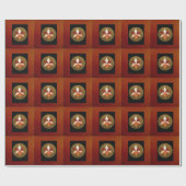 Rustikales Star Wrapping Paper Geschenkpapier (Flach)
