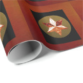 Rustikales Star Wrapping Paper Geschenkpapier (Rolleneckpunkt)