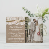 Rustikales Starfish Beach Hochzeit Foto Ehe Ankündigung (Stehend Vorderseite)