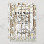 Rustikales Starfish Laternenholz-Brautparty Einladung (Vorne/Hinten)