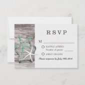 Rustikales Starfish & Mason Jar Wedding RSVP (Vorderseite)