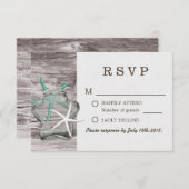 Rustikales Starfish & Mason Jar Wedding RSVP (Vorne/Hinten)