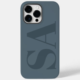 Rustikales Staubblau Aquarell Minimalistisches Zei Case-Mate iPhone 14 Pro Max Hülle