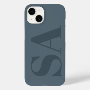 Rustikales Staubblau Wasserfarbe Minimal Zeitgenös Case-Mate iPhone 14 Hülle