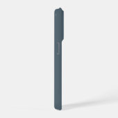 Rustikales Staubblau Wasserfarbe Minimalistisch Mo iPhone Hülle (Rechte Seite)