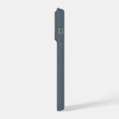 Rustikales Staubblau Wasserfarbe Minimalistisch Mo iPhone Hülle (Linke Seite)