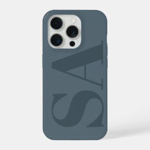 Rustikales Staubblau Wasserfarbe Minimalistisch Mo iPhone 15 Pro Hülle