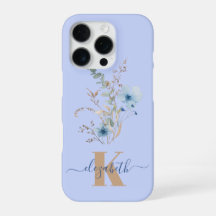 rustikales staubiges Blau Aquarell Blumenstrauß