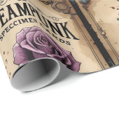 Rustikales Steampunk-Rose-Wrapping Paper Geschenkpapier (Rolleneckpunkt)