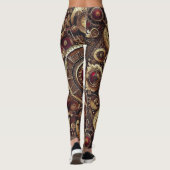 Rustikales Steampunkmuster Leggings (Rückseite)