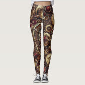 Rustikales Steampunkmuster Leggings (Vorderseite)