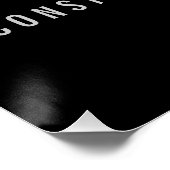 Rustikales Stempellogo auf schwarzer Bauweise Poster (Ecke)