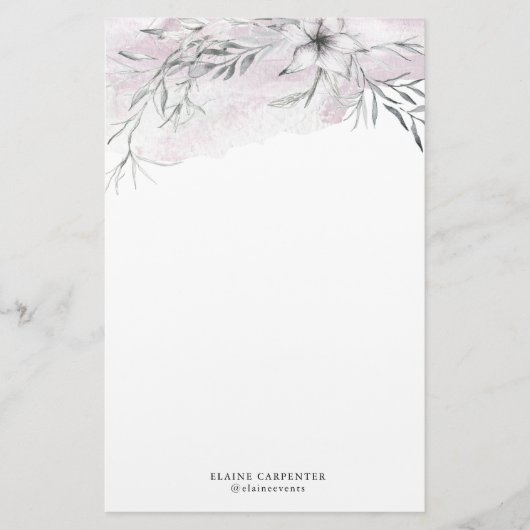 Rustikales Stencil Botanisches Papier (Vorderseite)