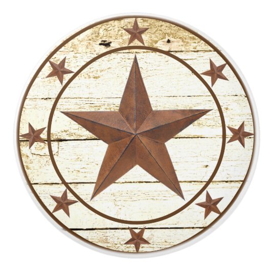 Rustikales Sternrad Keramikknauf (Vorderseite)