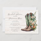 Rustikales Stiefel-Brautparty Einladung (Vorderseite)