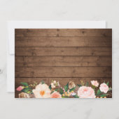 Rustikales Stiefel Brautparty florale String Light Einladung (Rückseite)