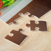 Rustikales Stillleben mit einem Kürbis und einer r Puzzle (Seite)