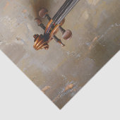 Rustikales Stillleben mit Vintagem Violindekouver Seidenpapier (Detail)