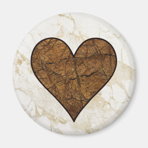Rustikales Stone Heart Magnet