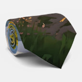 Rustikales Stone Houses Village Krawatte (Gerollt)