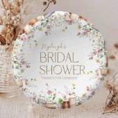 Rustikales Storybook Floral Brautparty Party Pappteller