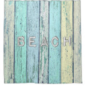 Rustikales Strand-Treibholz Duschvorhang (Vorderseite)