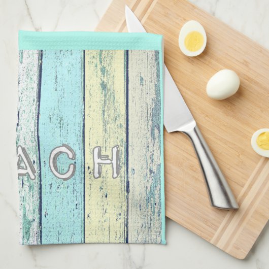 Rustikales Strand-Treibholz Geschirrtuch (Viertel Falte)