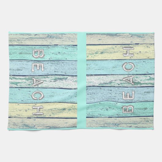 Rustikales Strand-Treibholz Geschirrtuch (Horizontal)