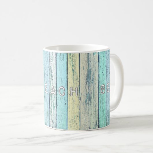 Rustikales Strand-Treibholz Kaffeetasse (VorderseiteRechts)