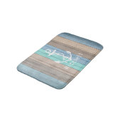 Rustikales Strandholz, Wasserpfeifen und Anker Badematte (Schrägansicht)