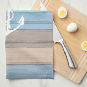 Rustikales Strandholz, Wasserpfeifen und Anker Handtuch (Viertel Falte)